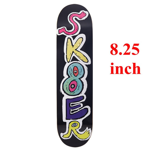 SK8ER Original Skateboard Deck 8.25" 8.125 Canadian Maple Wood Double Rocker Pro Skate Board Decks with griptape/sandpaper