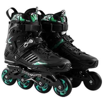 New Professional Smooth Sliding Inline Skates Adult Skating 4 Wheels Roller Skate Shoes Men Women Flat Braking Shoes Patines