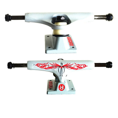 2PCS Ruckus Double Rocker Skateboard Trucks 5.0"/5.25" Aluminum designed Skate Trucks for 7.5-8.25" decks Skateboarding Bridges