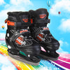 Professional Ice Skates Shoes for Kids Child Ice Hockey Shoes with Blade PVC Waterproof Ice Skating Adjustable Size