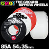 OMG GROUND RIPPERS Soft Skateboard Wheels 54mm 85A For Double Rocker Skateboarding Trucks Rodas de Skate Wheel Black/White/Red