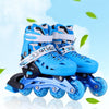 Flash Inline Skates Shoes for Kids girls boy Roller Skating Shoes Flashing PU Wheels & Knee Helmet protect Free Skating Patines