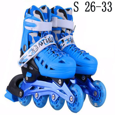 Flash Inline Skates Shoes for Kids girls boy Roller Skating Shoes Flashing PU Wheels & Knee Helmet protect Free Skating Patines