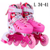 Flash Inline Skates Shoes for Kids girls boy Roller Skating Shoes Flashing PU Wheels & Knee Helmet protect Free Skating Patines