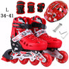 Flash Inline Skates Shoes for Kids girls boy Roller Skating Shoes Flashing PU Wheels & Knee Helmet protect Free Skating Patines