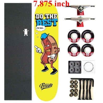 Quality Skate board 7.875 Inch Canadian Maple Skateboard Decks Double Rocker Skateboarding