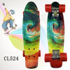 New 22" Cruiser Skateboard Mini Plastic Skate Board For Kids Retro Longboard Graphic Galaxy Starry Printed Skate Penny Board