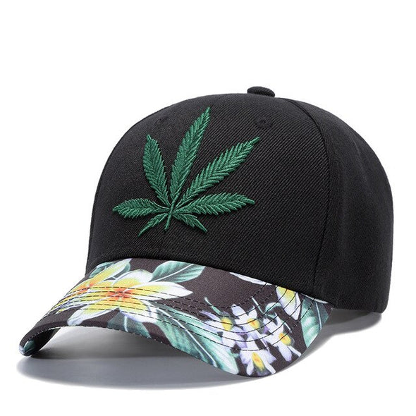 Fashion Leaf  Printed Skateboard Cap Men and Women