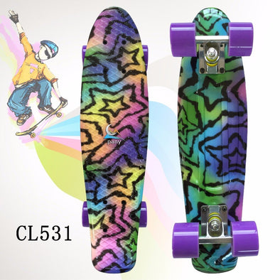 22 inch Mini Skateboard Cruiser Board 22" Retro Longboard Skate Long Board For Kids Child Small Skateboarding Peny Board