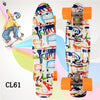 Completed Cruiser Mini Skateboard 22" Graphic Retro Skate Board Deck Fishboard Plastic Skateboard For kids Children