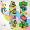Completed Cruiser Mini Skateboard 22" Graphic Retro Skate Board Deck Fishboard Plastic Skateboard For kids Children
