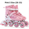 Flash Adjustable Inline Skates Shoes for Kids Children Roller Skating Shoes 8pcs Flashing Lighted PU Wheels Free Skating Patines