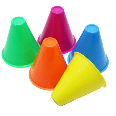 10 PCS Inline Skating Mark Cup Roller Skate Pile Anti-Wind Slalom Skates Cones Windproof Skating Training Cups Colors Randomly