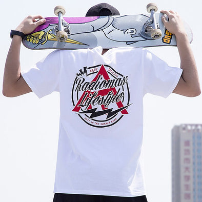 New Arrival Cotton Skateboard T Shirts Hip Hop Short Sleeve Streetwear Tees Short Skateboarding T-Shirt Outdoor Sports Tshirts