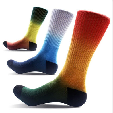 Quality Flexible 3 or 1 Pairs socks for skateboard or soccer by colorful designed for Skate Men or women Socks 75% Cotton