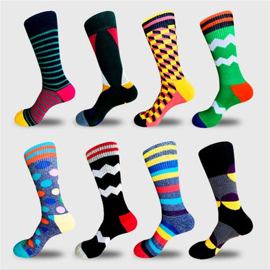 Quality Flexible 4 or 1 Pairs skateboard or soccer socks colorful designed Selectable for Skate Men or women Socks  80% Cotton