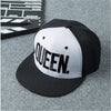 King Queen Letter Embroidery Snapback  Caps For Women Men Skateboard Hats 2piece/lot Casual casquette