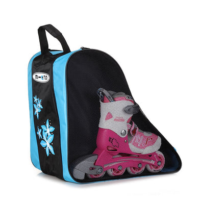 Mcro Quality Roller Skating Backpacks Kids Children Inline Skate Bag Thick Sports Shoulder Bags Portable blue/red/pink