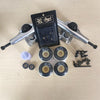 Quality sKATE Parts 5.25" Silver Skateboard Trucks 51 or 52mm Wheels & Pro ABEC-7 bearings & Royal Riser Pads & A Hardware Set