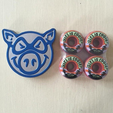 Skateboard parts mixed PIG and LUCKY skate bearing with Multi skateboarding wheels for Pro Sk8er and decks