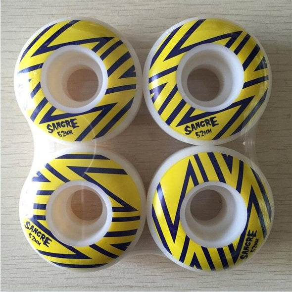 51mm-55mm Free Shipping brand mix Skateboard Wheels  PU Skate Wheels  White  multi size 101A  2 Wheels SKateboard Rodas De Skate