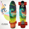 Qualit 22" Multi Banana Board color mixed Cruiser Skateboard Retro Mini Skate Long Board Small Plastic Longboard Complete Skates