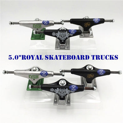 New arrived Silver Black Blue USA ROYAL Aluminum Alloy Pro Skateboard Trucks 5.0" Trucks de Skate Skateboarding Parts