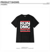 Black Available Street Men Cotton Skateboard T Shirts Hip Pop RUN DMC Shirt Streetwear Tees Short Running T-Shirt