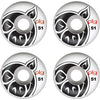 PIG/ELEMENT 4pcs /set Skateboard Wheels 51mm 52mm 53mm 54mm 55mm Resilient PU Double Rocker Wheels Skate board Accessories