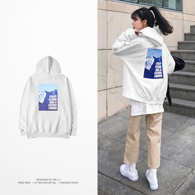 Autumn/Winter Cartoon Printed Hoodies Street hooded Sweater Men Women Skateboarding Hoodies Outdoor Sports Clothes