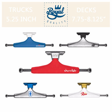 2PCS Original ROYAL Skateboard Trucks 5.25" Aluminum Skate Board Bracket Double Rocker Truck Skateboarding Accessories