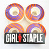 GIRL CHOCOLATE 4pcs/Set Pro Skateboard Wheels 50/52/54mm USA Hot Sale Double Rocker Wheel Ruedas Patines Plastic Rodas Skate