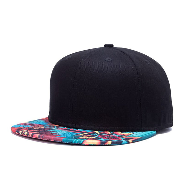 Hats Men Women Streetwear Skateboard Flat Bill Brim Hat Snapback